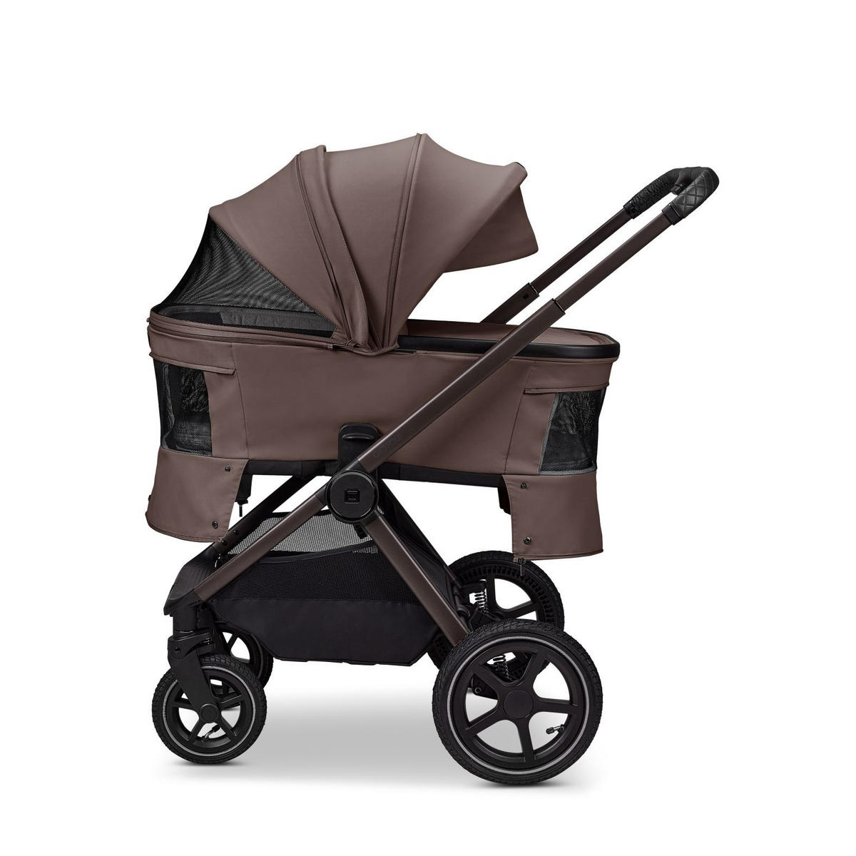 KINDERWAGENSET  GIO FOLD SET AIR  greige  - Greige/Schwarz, Basics, Textil (120/58/92cm) - Moon Edition