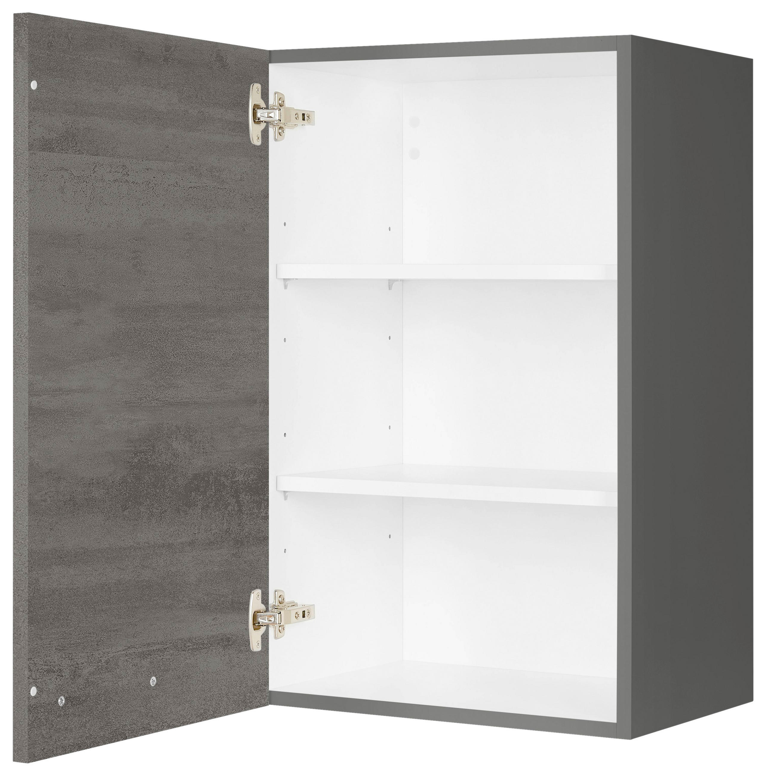 KÜCHENOBERSCHRANK 45/72/35 cm  in Schieferfarben  - Schieferfarben/Edelstahlfarben, MODERN, Holzwerkstoff (45/72/35cm) - Nobilia