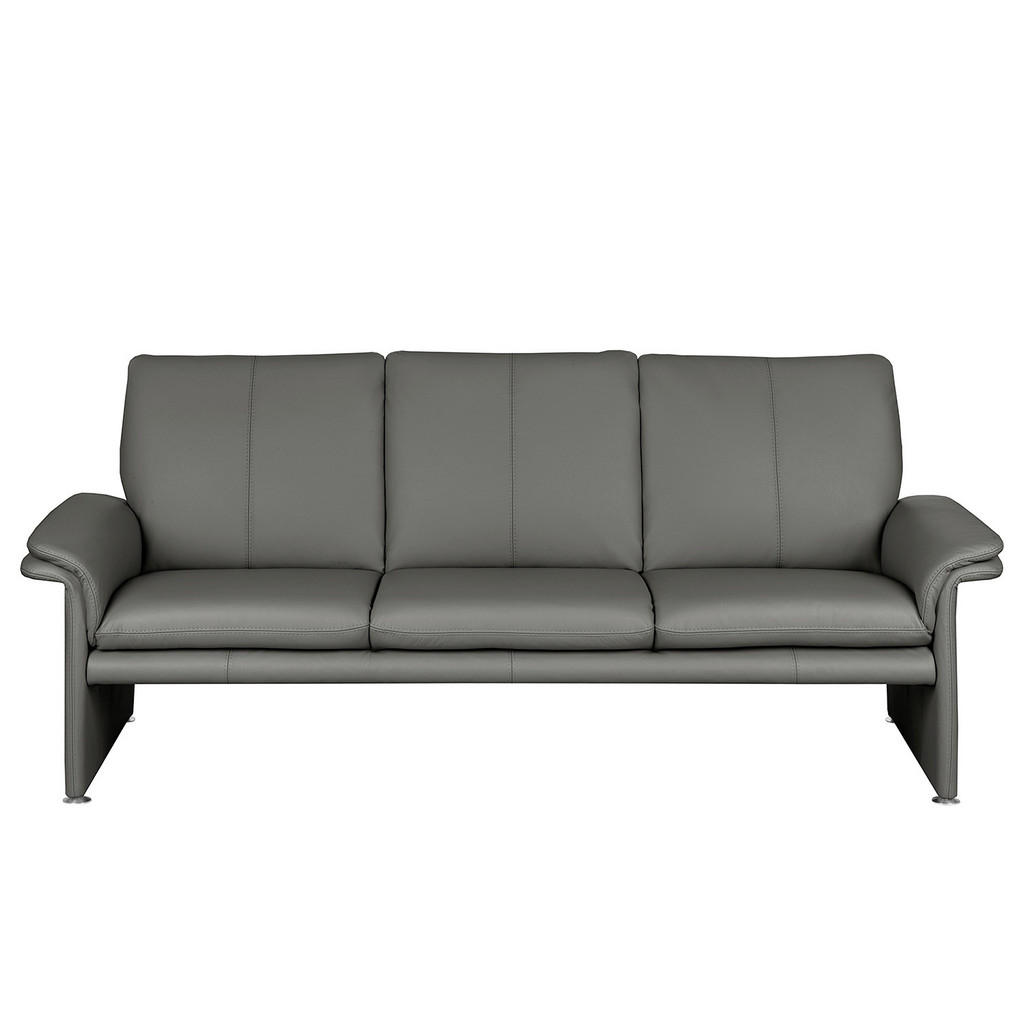3-Sitzer-Sofa Comodo Echtleder Anthrazit B: 214 cm