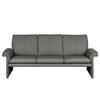 3-SITZER-SOFA Echtleder Anthrazit  - Anthrazit/Silberfarben, Design, Leder/Metall (214/90/88cm) - Livetastic