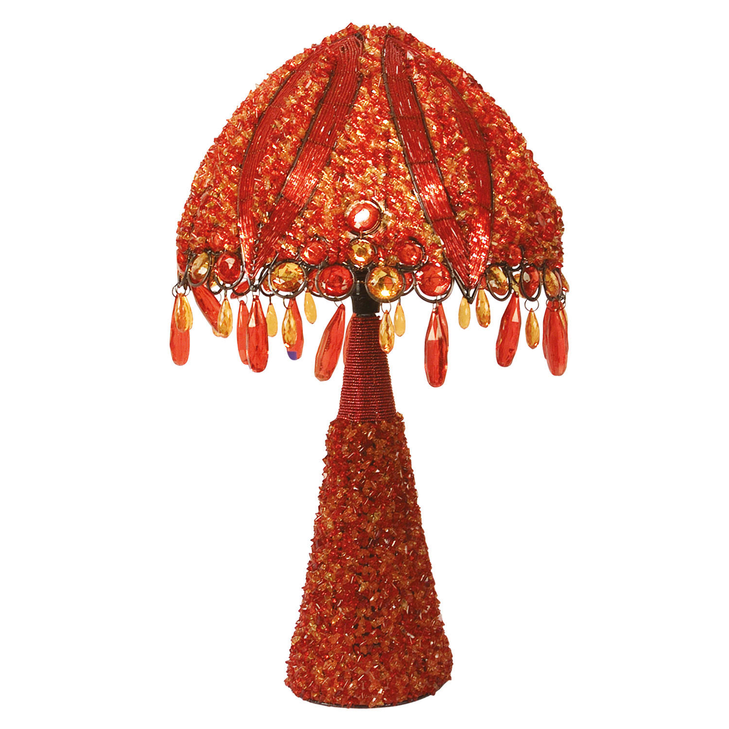 TISCHLEUCHTE PERLA 30/53 cm   - Orange, LIFESTYLE, Kunststoff/Metall (30/53cm) - Näve