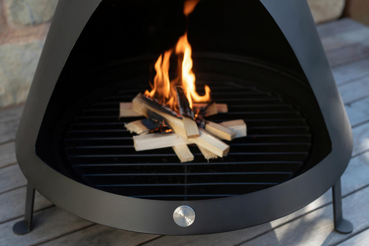 GRILLSCHALE - Schwarz, KONVENTIONELL, Metall (70/70/160cm)