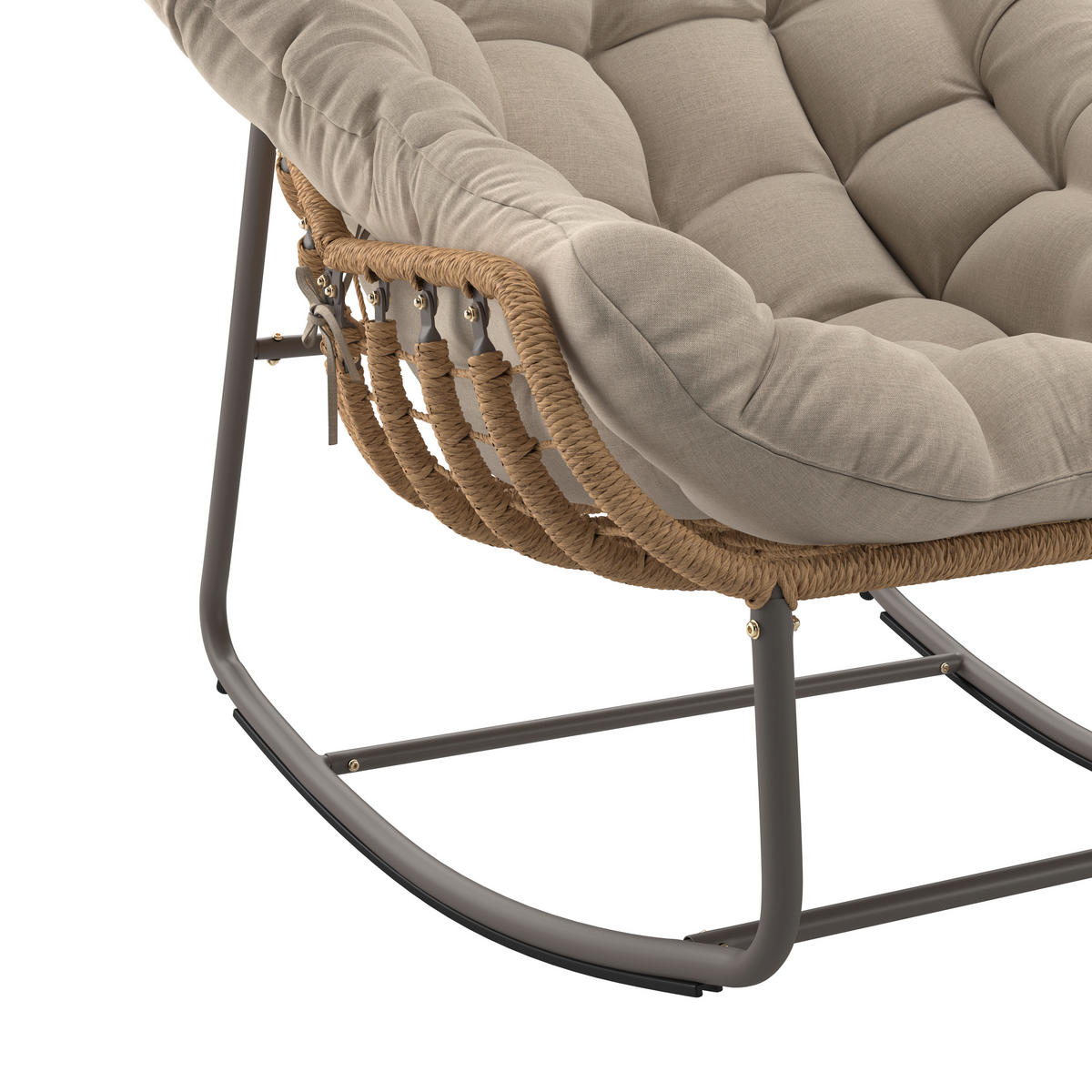 GARTEN-RELAXSESSEL 110/42/97,5 cm  - Gelb/Beige, MODERN, Kunststoff/Textil (110/42/97,5cm) - Beldano
