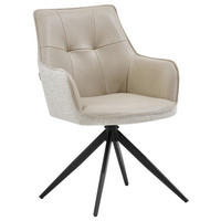 STOLICA S NASLONOM ZA RUKE  crna, taupe  drvo, metal, tekstil      - crna/taupe, Moderno, drvo/metal (58/87/61,5cm) - Livetastic