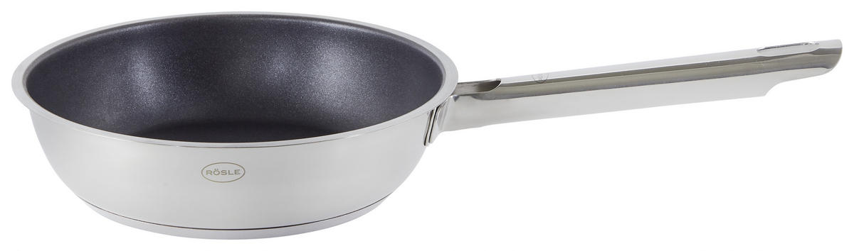 BRATPFANNE ELEGANCE 20 cm  - Edelstahlfarben/Schwarz, KONVENTIONELL, Metall (20cm) - Rösle