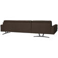 ECKSOFA in Echtleder Dunkelbraun  - Anthrazit/Dunkelbraun, KONVENTIONELL, Leder/Metall (182/324cm) - Ambiente