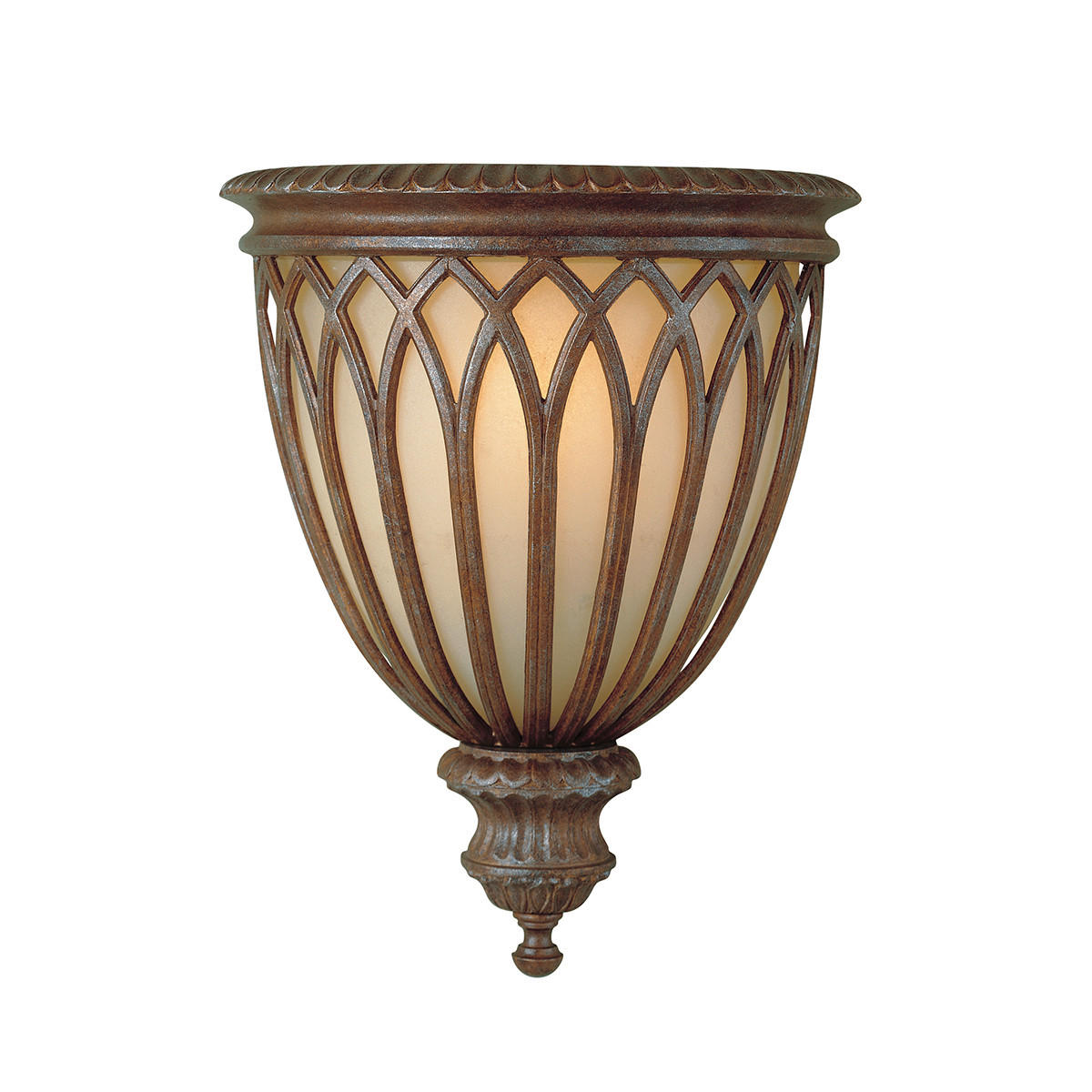 WANDLEUCHTE - Bronzefarben, Konventionell, Glas/Metall (27,9/15,2/34,3cm) - Elstead Lighting