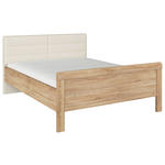 BETT 140/200 cm  in Champagner, Sonoma Eiche  - Champagner/Sonoma Eiche, Design, Holzwerkstoff/Textil (140/200cm) - Novel