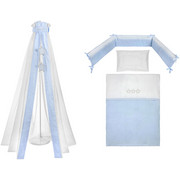 SET ZA POSTELJICO BLUE STAR - modra/bela, Basics, tekstil - Patinio