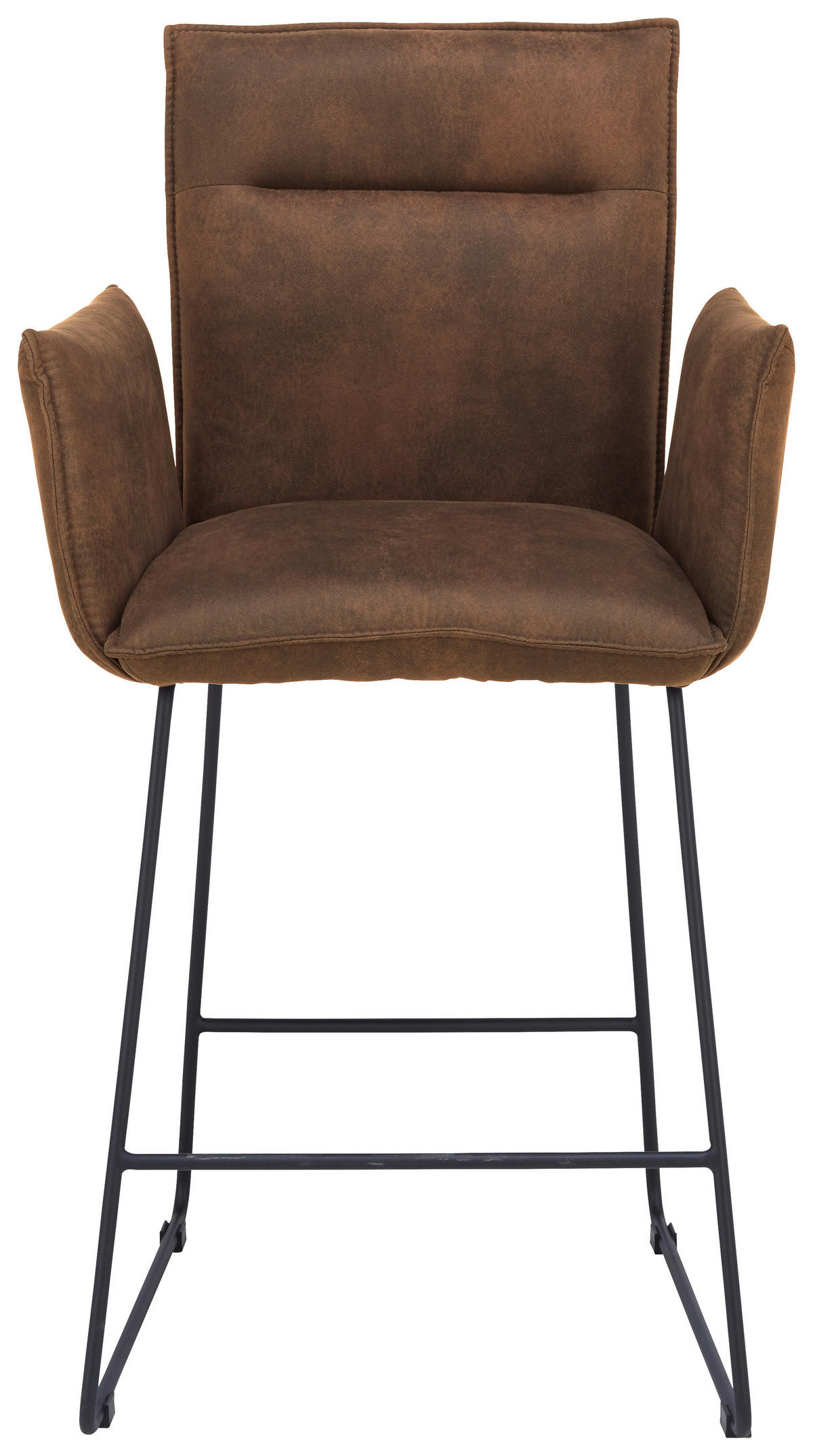 TRESENSESSEL Mikrofaser Schwarz, Graubraun Eisen Stoffauswahl, Gestellauswahl  - Graubraun/Schwarz, Design, Textil/Metall (56/98/62cm) - Valnatura
