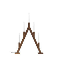 WEIHNACHTSPYRAMIDE BJURFORS  - Dunkelbraun/Weiß, Trend, Holz/Kunststoff (53/77/8cm) - Markslöjd