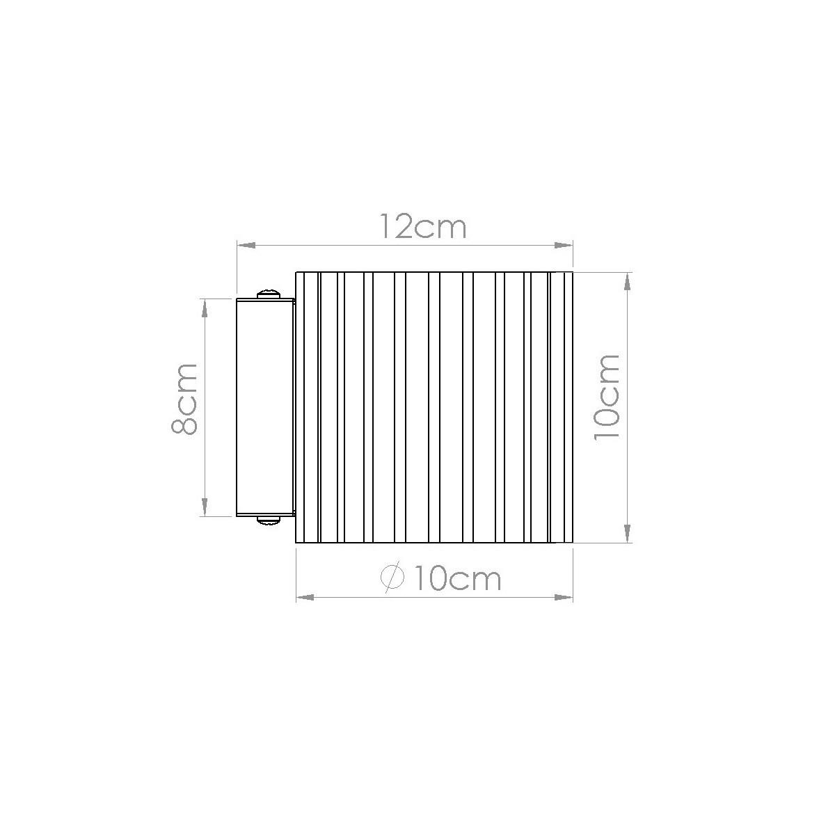 WANDLEUCHTE AURA 10/12/10 cm   - Schwarz, Design, Metall (10/12/10cm)