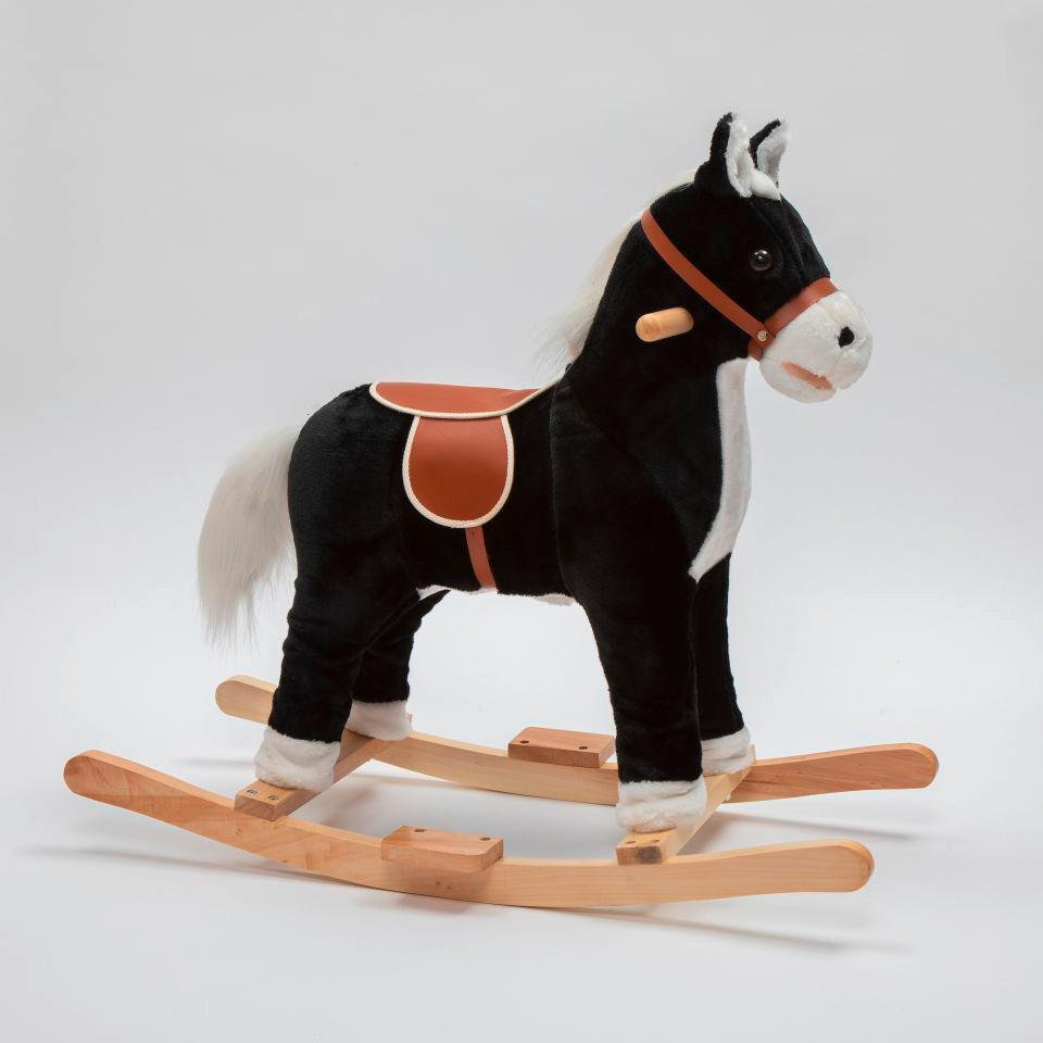 KONJIĆ ZA LJULJANJE - višebojna/crna, Osnovno, drvo/metal (31/62/74cm)