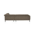 ECKSOFA in Chenille Hellbraun  280/205 cm  - Hellbraun/Schwarz, Design, Textil/Metall (280/205cm) - Xora
