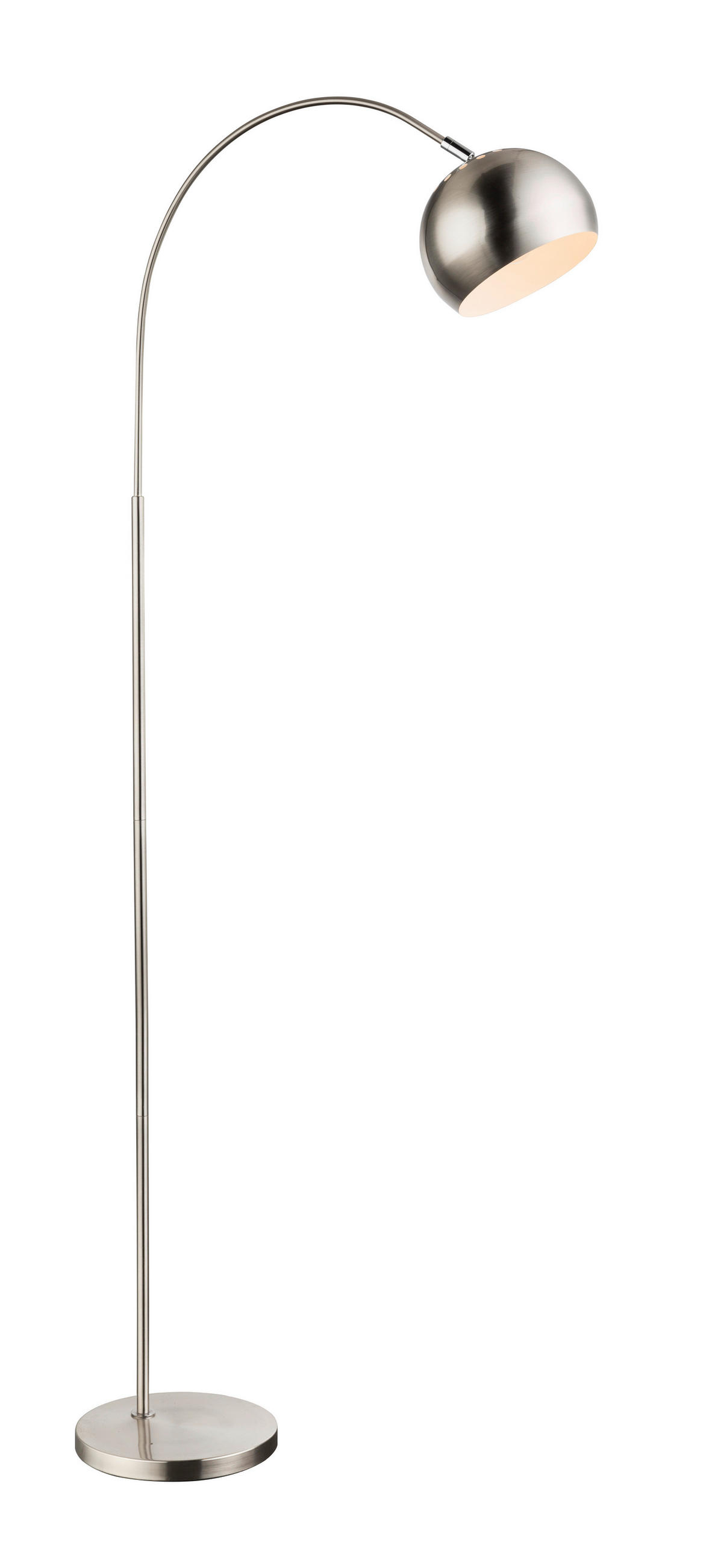 STEHLEUCHTE 46/25/150 cm    - Weiß/Nickelfarben, Basics, Kunststoff/Metall (46/25/150cm)
