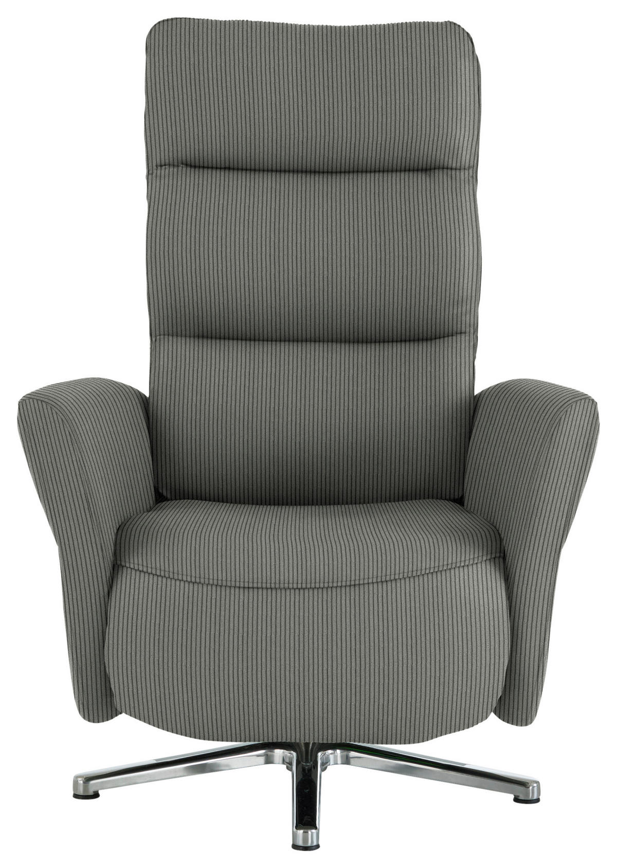 RELAXSESSEL in Textil Grau  - Chromfarben/Grau, Design, Textil/Metall (78/113/83cm) - Beldomo Speed