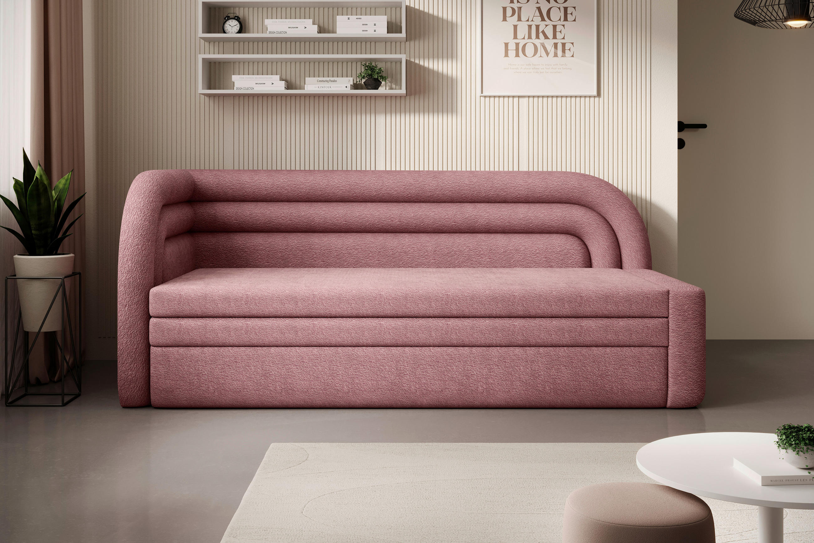 Thumbnail - Mid.you Récamiere Fabillo, Rosa, Textil, 86x80x223 cm, Liegefunktion, Wohnzimmer, Sofas & Couches, Sofas, Recamieren