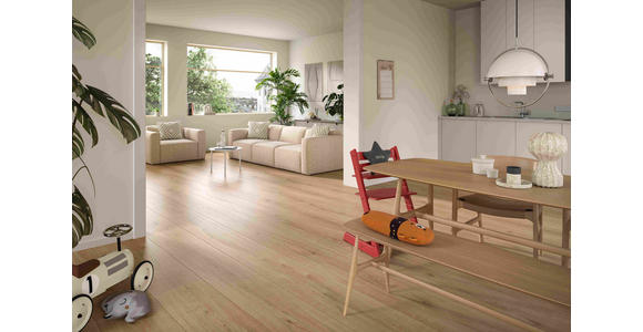 LAMINATBODEN Ortega Eiche per m² - KONVENTIONELL, Holzwerkstoff (129,2/32,7/0,8cm) - Venda