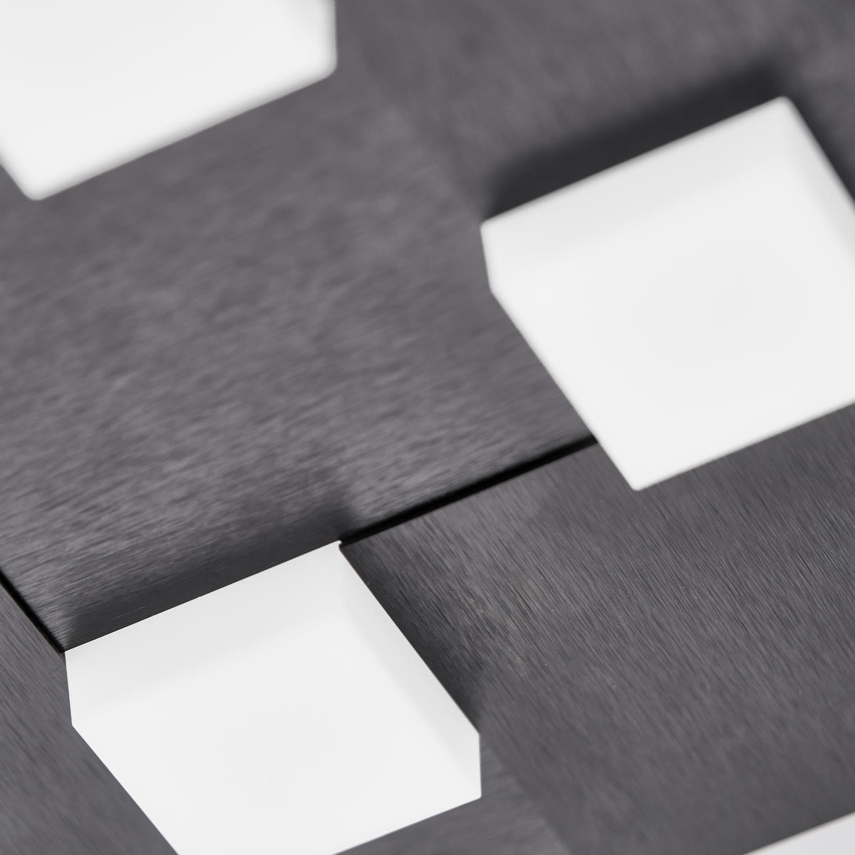 LED-DECKENLEUCHTE Creo 61/7/50 cm  - Schwarz/Weiß, Design, Kunststoff/Metall (61/7/50cm) - Grossmann