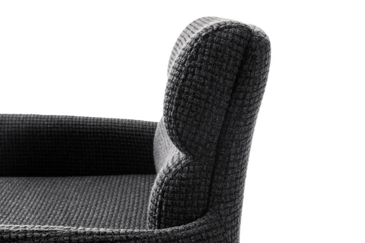 BARHOCKER in Metall, Textil Anthrazit, Edelstahlfarben  - Edelstahlfarben/Anthrazit, Design, Textil/Metall (54/84/52cm) - Dieter Knoll