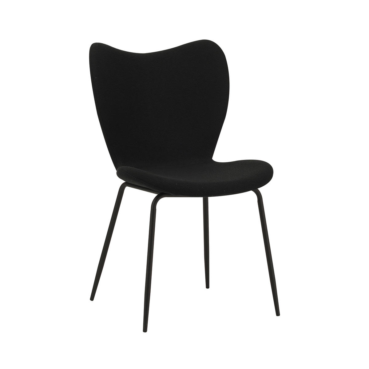 SADA ŽIDLÍ 2 kusy - černá, Moderní, kov/textil (50/88,5/42cm) - MID.YOU