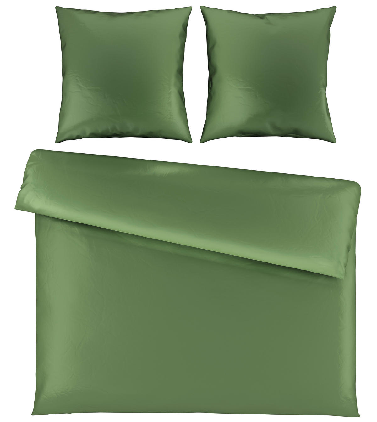 BETTWÄSCHE Satin 200/200 cm  - Jadegrün, Textil (200/200cm) - Novel