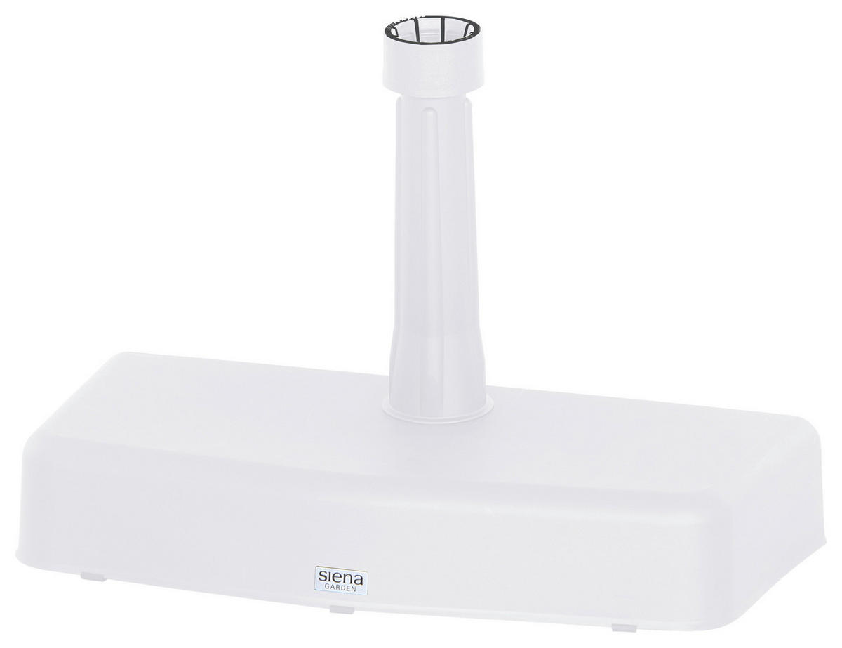 SONNENSCHIRMSTÄNDER - Weiß, KONVENTIONELL, Kunststoff/Stein (50/9/25cm) - Siena Garden