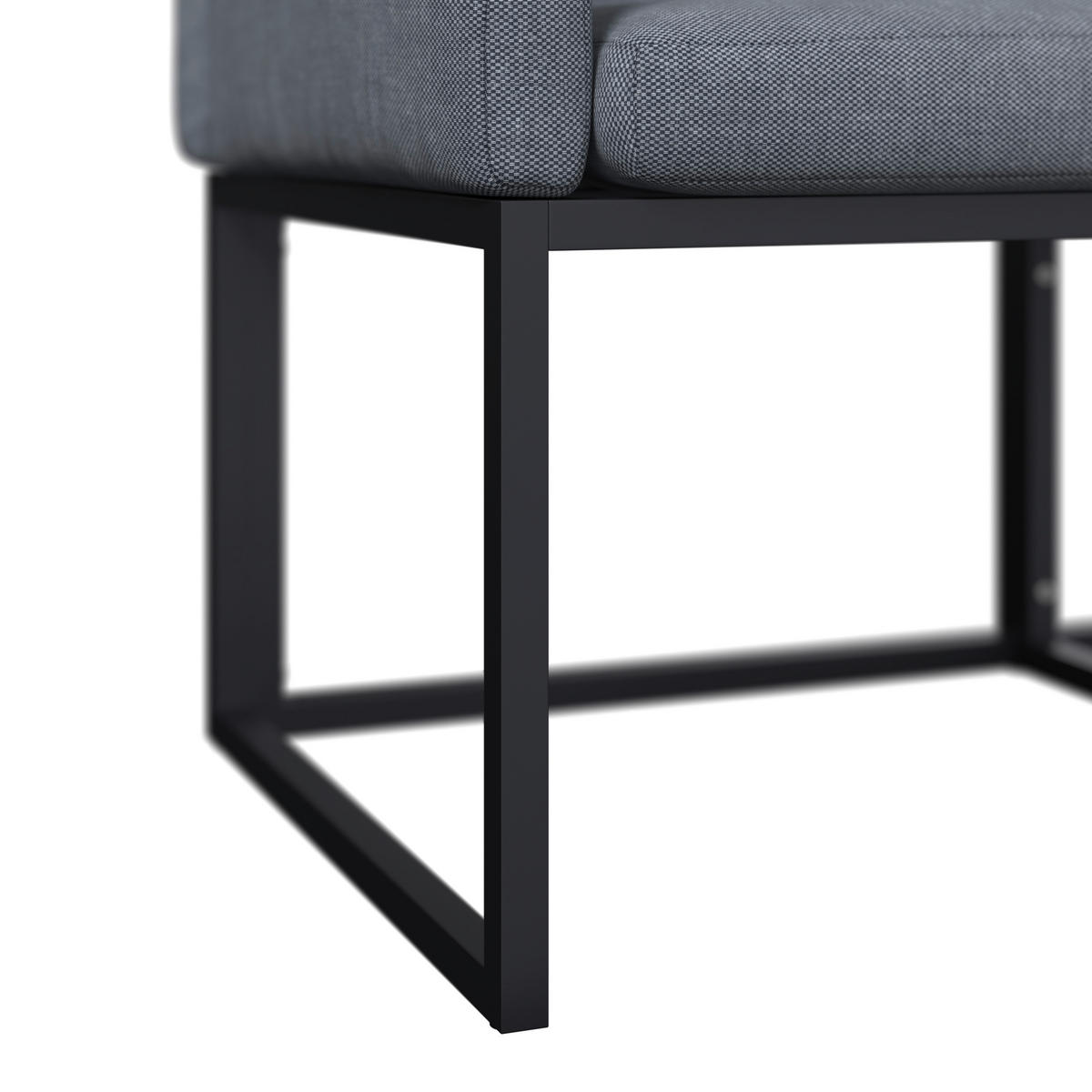 GARTENBANK 136/85/62 cm  in Grau  - Grau, MODERN, Textil/Metall (136/85/62cm) - Beldano