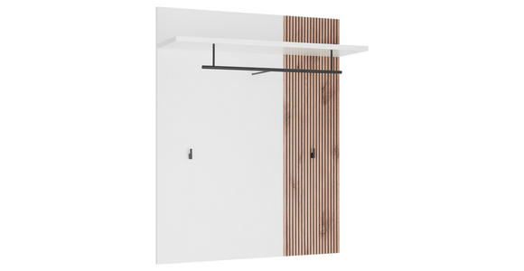 GARDEROBENPANEEL in 90/112/30 cm - Eichefarben/Weiß, Design, Holzwerkstoff (90/112/30cm) - Voleo