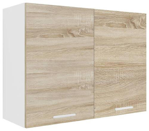 KÜCHENOBERSCHRANK 80/60/31 cm  in Weiß, Sonoma Eiche  - Alufarben/Weiß, KONVENTIONELL, Holzwerkstoff/Metall (80/60/31cm) - MID.YOU