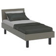BETT 90/200 cm,  in Grau, Grün,  - Schwarz/Grau, Design, Metall (90/200cm) - Xora