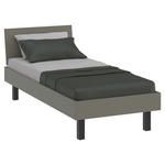 BETT 90/200 cm,  in Grau, Grün,  - Schwarz/Grau, Design, Metall (90/200cm) - Xora