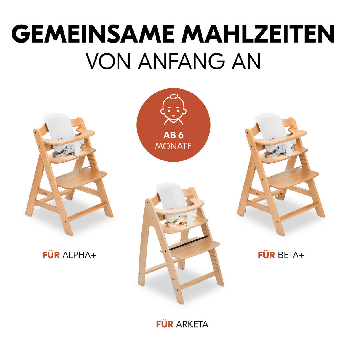 HOCHSTUHLSITZ Highchair Baby Seat  - Weiß, Basics, Kunststoff (32,5/32/34,5cm) - Hauck