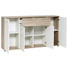 KOMMODE 160/85/35 cm - Eichefarben/Silberfarben, Basics, Holzwerkstoff/Kunststoff (160/85/35cm) - Carryhome KOMMODE 160/85/35 cm - Eichefarben/Silberfarben, Basics, Holzwerkstoff/Kunststoff (160/85/35cm) - Carryhome