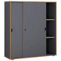AKTENSCHRANK 100/110/37 cm  - Honigeiche/Anthrazit, Design, Holzwerkstoff (100/110/37cm) - MID.YOU