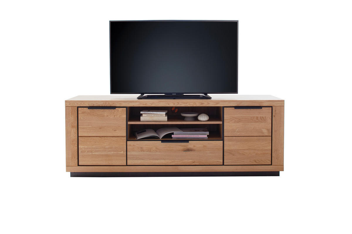 LOWBOARD  in 183/65/54 cm  - Wildeiche/Schwarz, Design, Holz/Holzwerkstoff (183/65/54cm) - MID.YOU