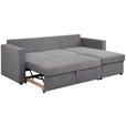 ECKSOFA Grau Webstoff  - Schwarz/Grau, KONVENTIONELL, Kunststoff/Textil (230/155cm) - Carryhome