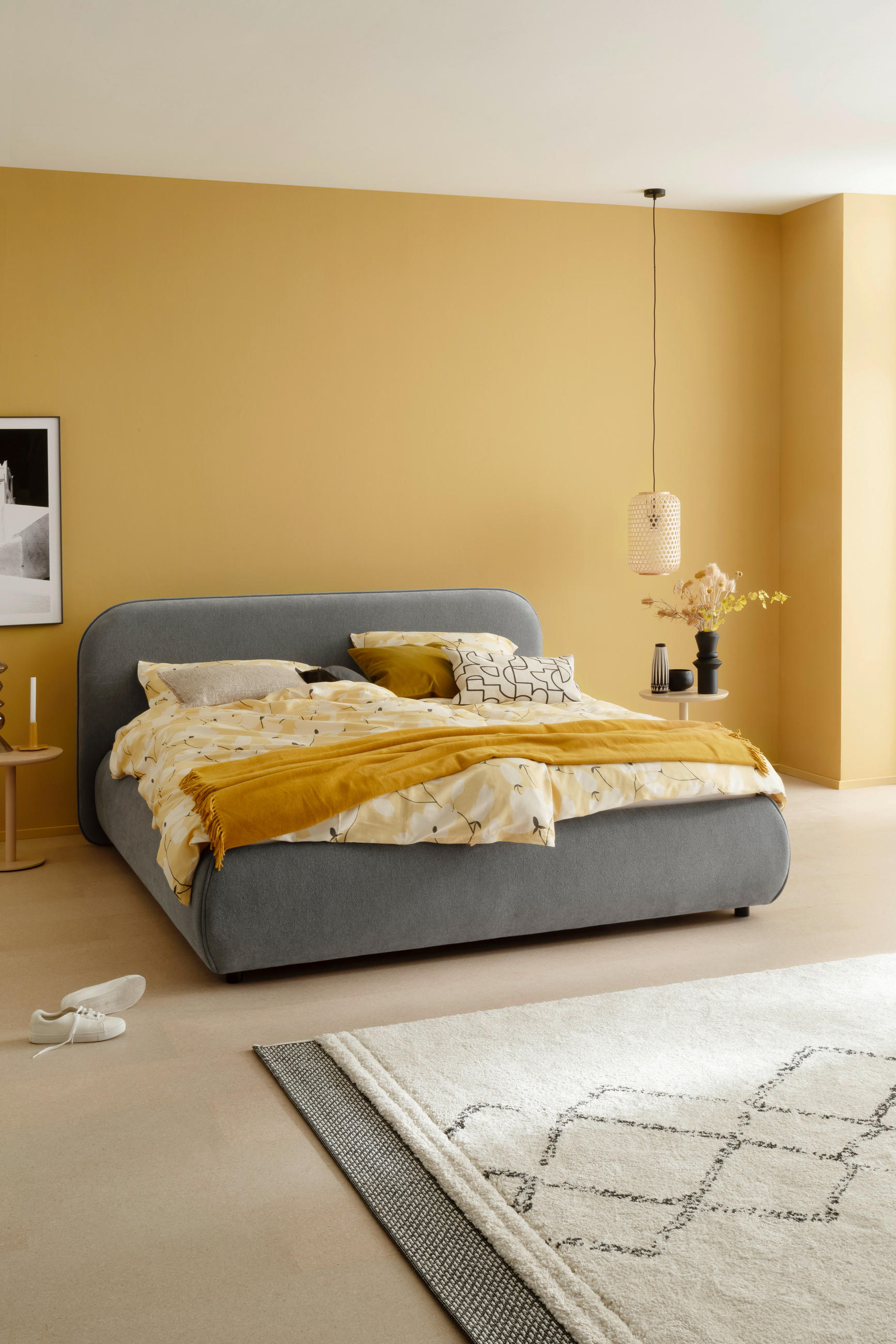 POLSTERBETT LISSABON 180/200 cm  in Grau  - Grau, Design, Holz/Textil (180/200cm) - Schöner Wohnen