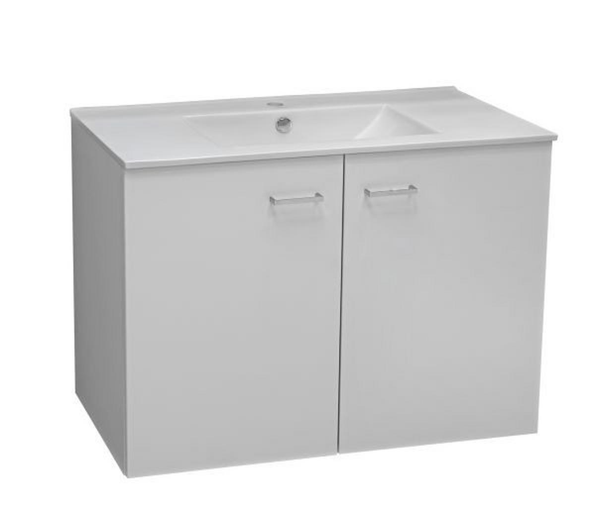 KOMBI UMIVAONIK  bijela  - bijela/boje nikla, Design, drvo/keramika (60/83,5/45cm) - Xora
