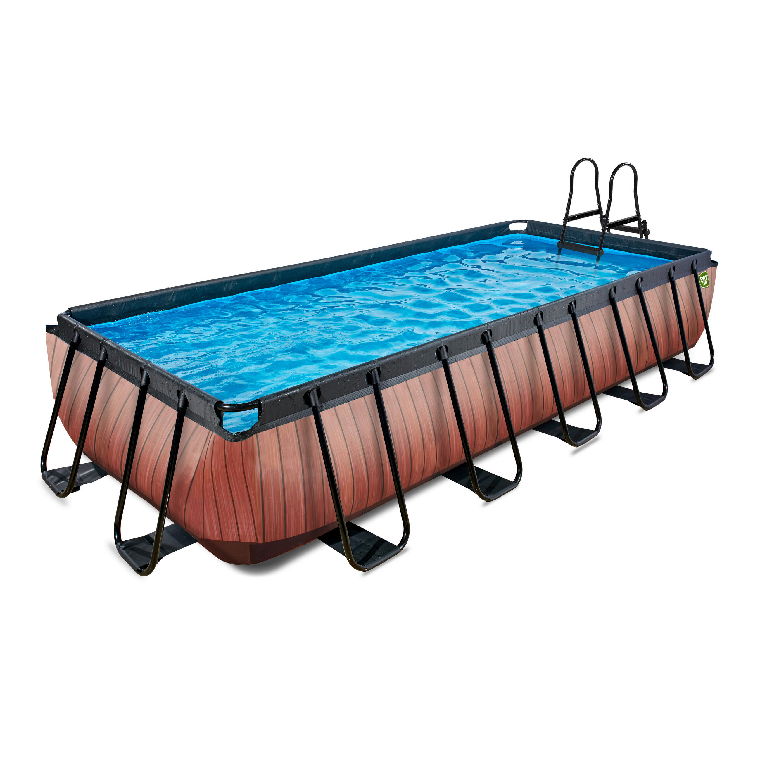 POOL-SET 540/250/100 cm  - Braun, KONVENTIONELL, Kunststoff (540/250/100cm) - EXIT Toys