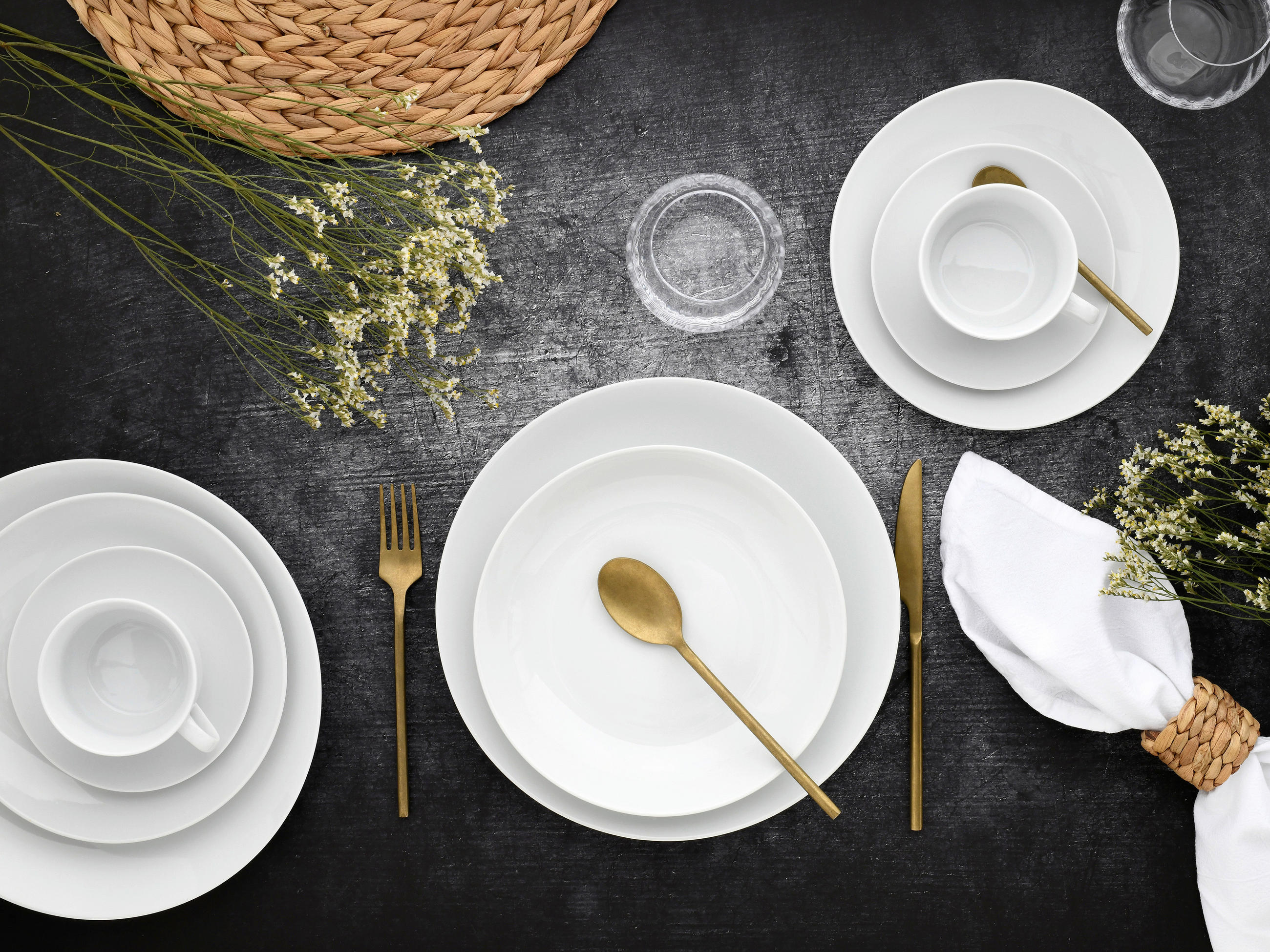 KOMBISERVICE 30-teilig Luna  - Weiß, Basics, Keramik - Creatable