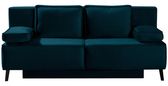 SCHLAFSOFA Percy in Petrol  - Petrol/Schwarz, KONVENTIONELL, Textil/Metall (197/91/88cm) - Novel