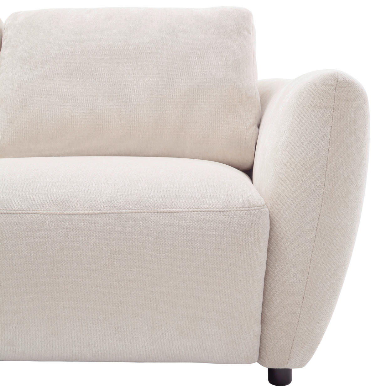 ECKSOFA  in Chenille Naturfarben  224/307 cm  - Schwarz/Naturfarben, KONVENTIONELL, Kunststoff/Textil (224/307cm) - Hom`in