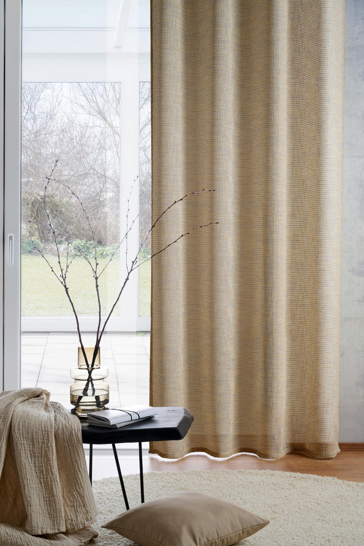 ÖSENSCHAL LENNY transparent 140/245 cm   - Gelb/Multicolor, Trend, Textil (140/245cm) - Esposa