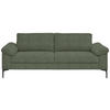 3-SITZER-SOFA in Flachgewebe Olivgrün  - Schwarz/Olivgrün, Design, Textil/Metall (226/89/97cm) - Pure Home Lifestyle