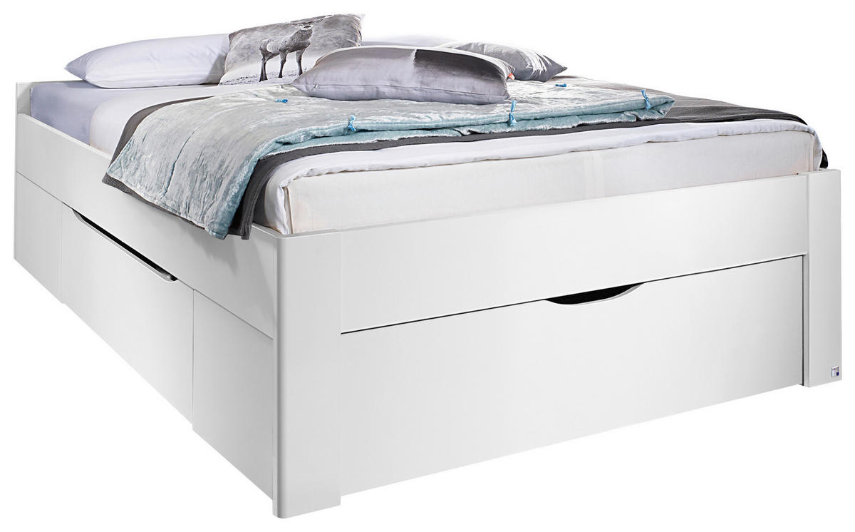 STAURAUMBETT 140/200 cm  in Weiß  - Weiß, MODERN, Holzwerkstoff (140/200cm) - Rauch Möbel