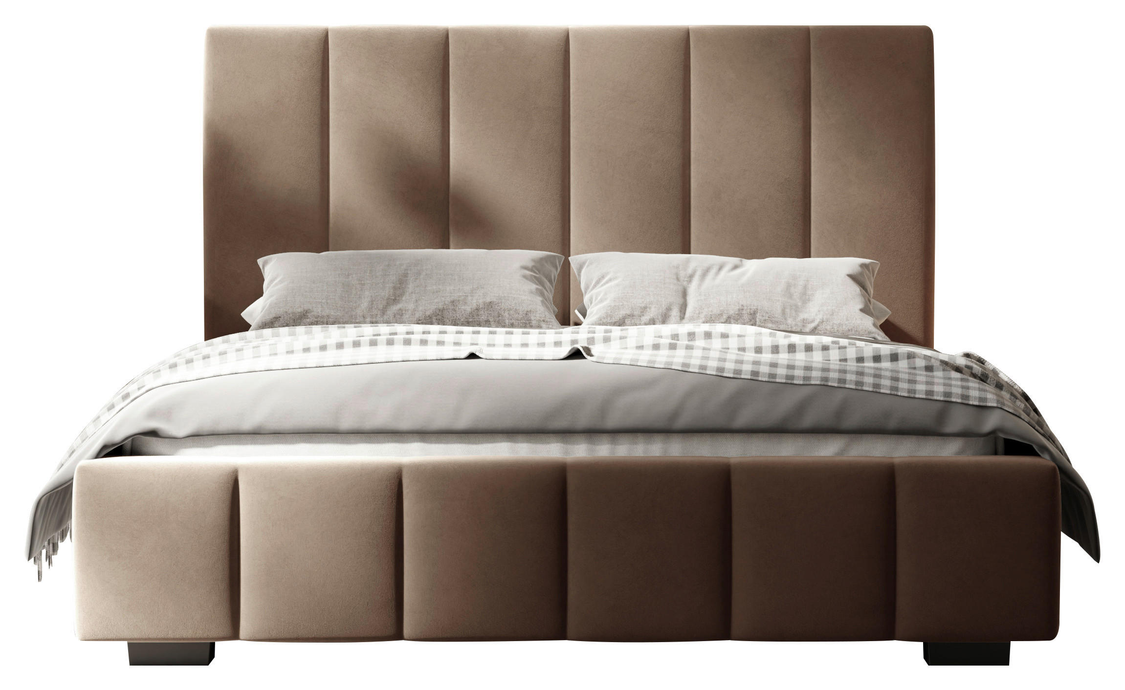 POLSTERBETT Lattenrost, Bettkasten 200/200 cm  in Taupe  - Taupe/Schwarz, Design, Holz/Kunststoff (200/200cm) - Boxxx