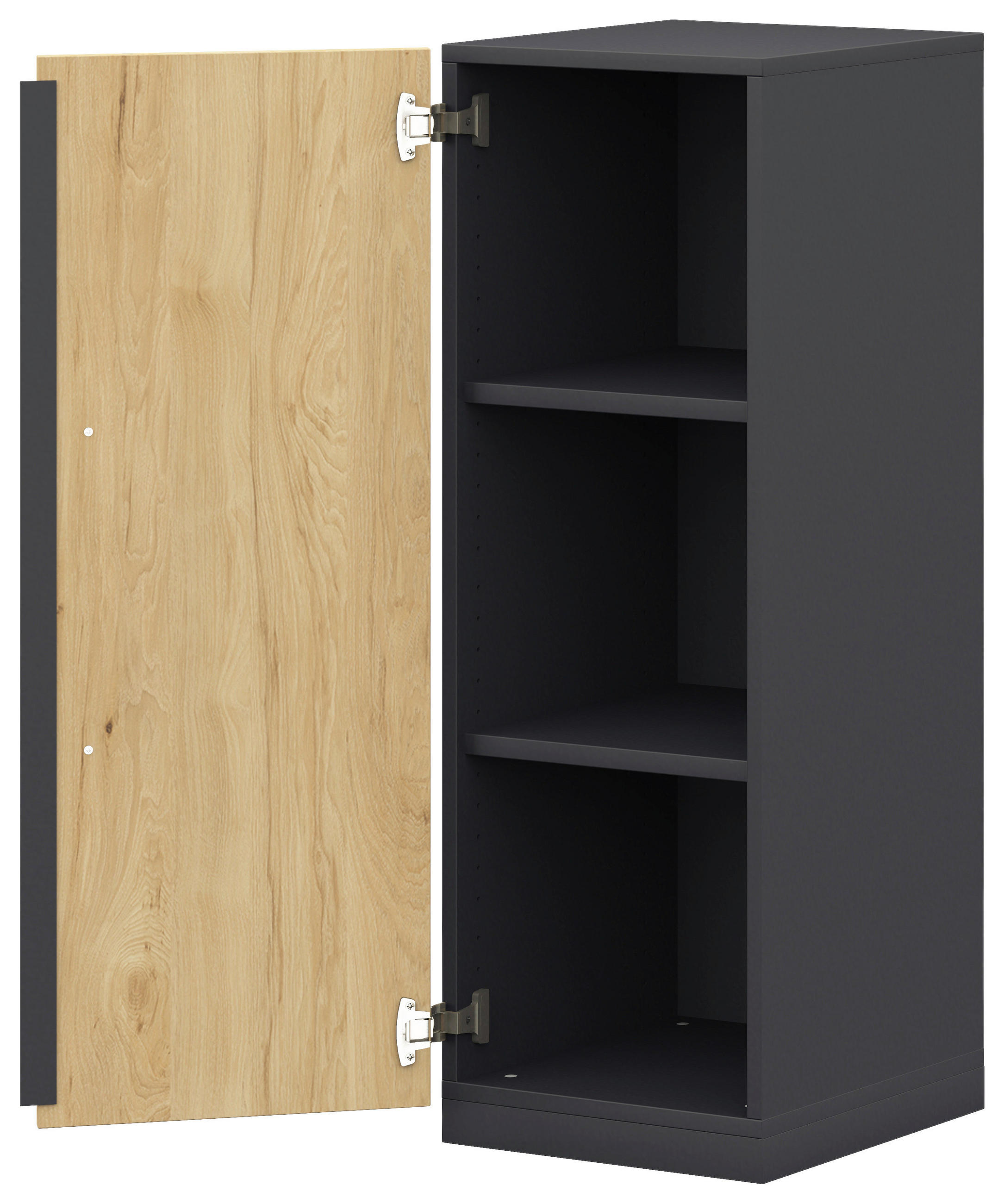 KOMMODE  in 40/112,5/41,9 cm  - Weiß/Hickory, Design, Holzwerkstoff/Metall (40/112,5/41,9cm) - Moderano