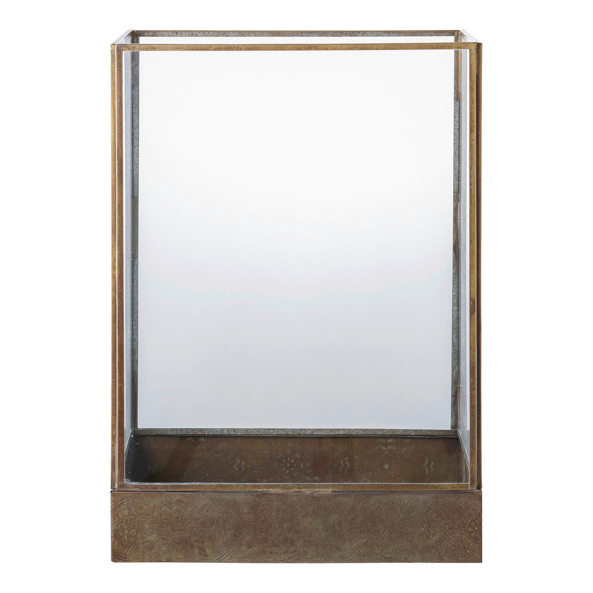 LATERNE  - Orange, Design, Glas/Metall (15/36.5/25cm)