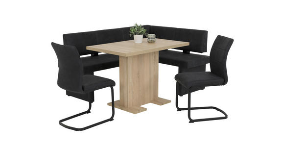 SCHWINGSTUHL in Mikrofaser - Anthrazit, Trend, Textil/Metall (42/89/59cm) - Carryhome